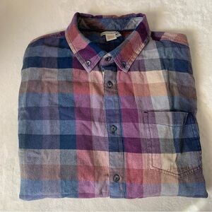 Carbon 2 Cobalt Cotton Flannel Button Shirt Size XL